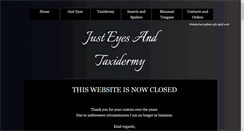 Desktop Screenshot of justeyesandtaxidermy.com