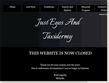 Tablet Screenshot of justeyesandtaxidermy.com